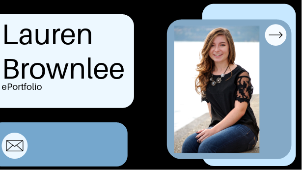Lauren Brownlee ePortfolio with a picture of a woman smiling