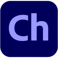 purple Ch on dark blue background
