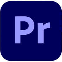 Purple Pr on dark blue background