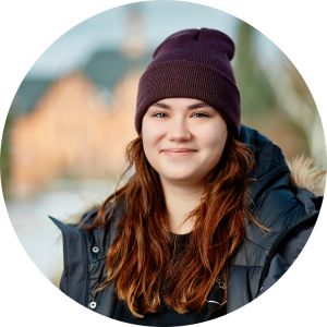 woman smiling