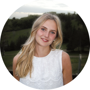 girl with blonde hair smiling