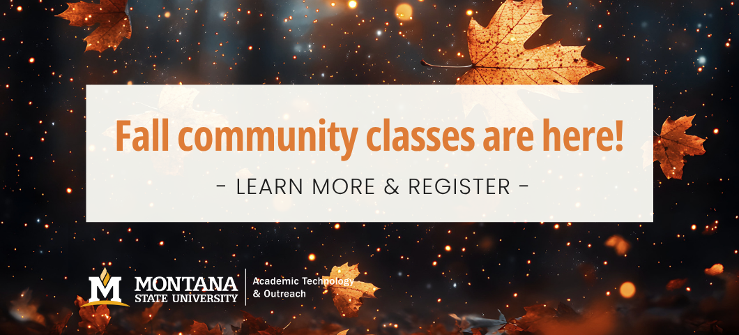 Fall community classes are  here! Learn more and register. 