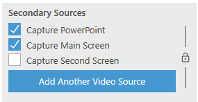 Panopto secondary sources window